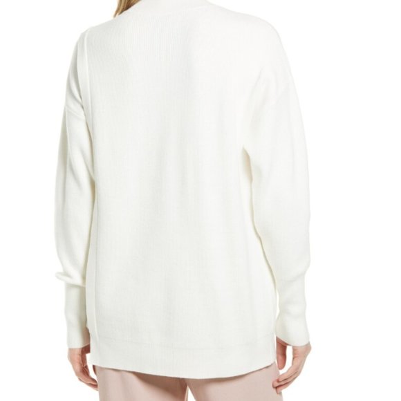 HALOGEN Mock Neck Stitch Mix Sweater - Picture 2 of 5